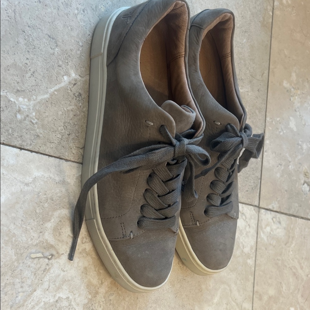 Frye Women's Gray Leather Sneakers